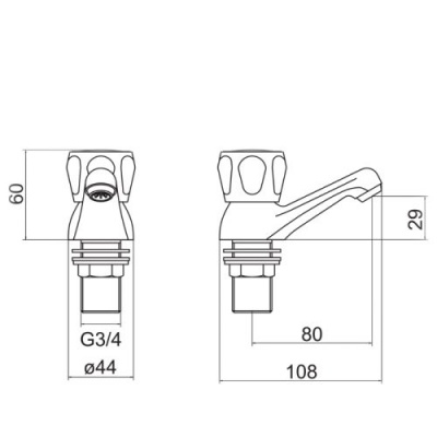 Trisen Trade 3/4'' Club Basin Taps